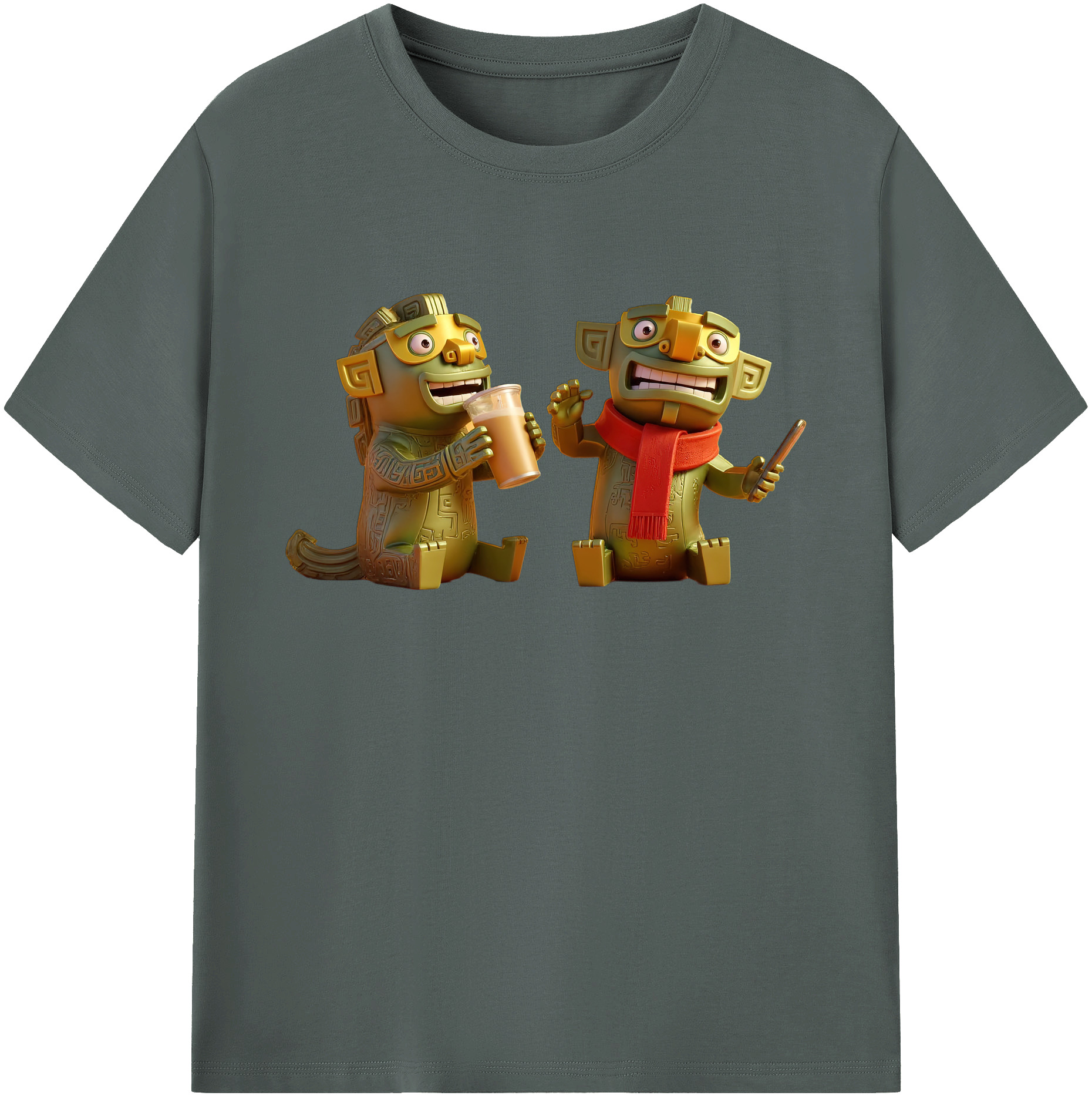 （画像用） Ne Zha 2 ナタ 魔童の大暴れ 綿100％ メンズ半袖Tシャツ｜肌触りやわらか＆通気性